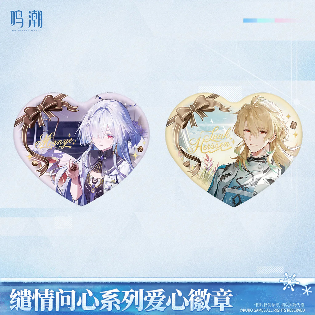 Wuthering Waves - Mornye & Luuk Herssen When Two Hearts Collide Heart-Shaped Badge KURO GAMES