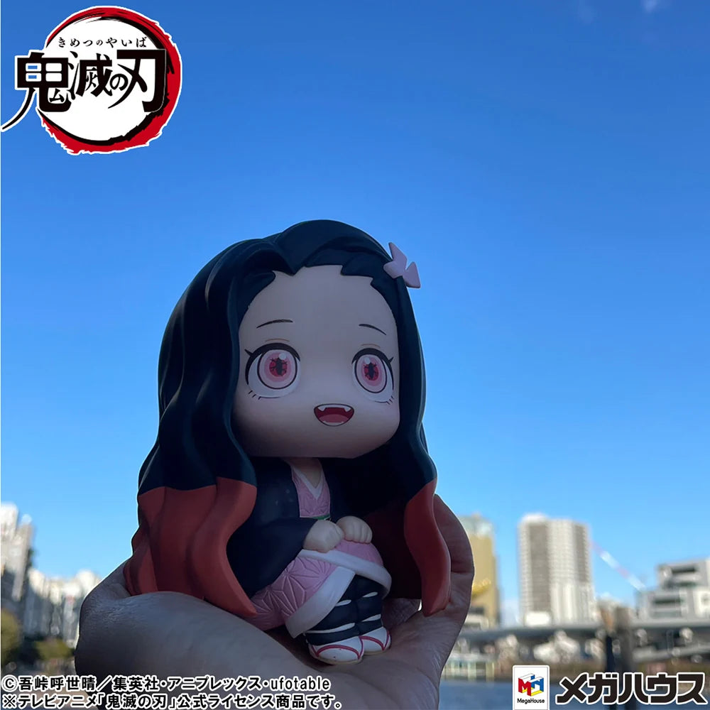 Demon Slayer: Kimetsu no Yaiba - Tanjiro Kamado (Sharp face Ver.) & Nezuko Kamado (Conquered the Sun Ver.) Set [with gift] Lookup Mini Figure MegaHouse