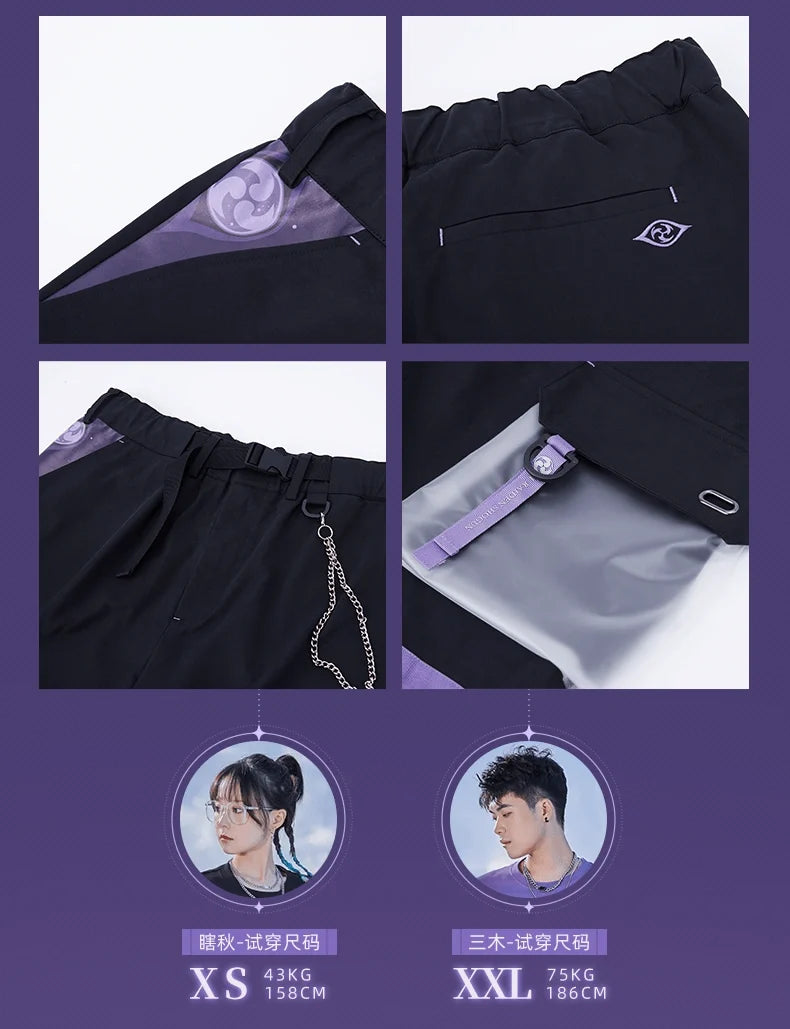 Genshin Impact - Raiden Shogun Character Black Shorts miHoYo