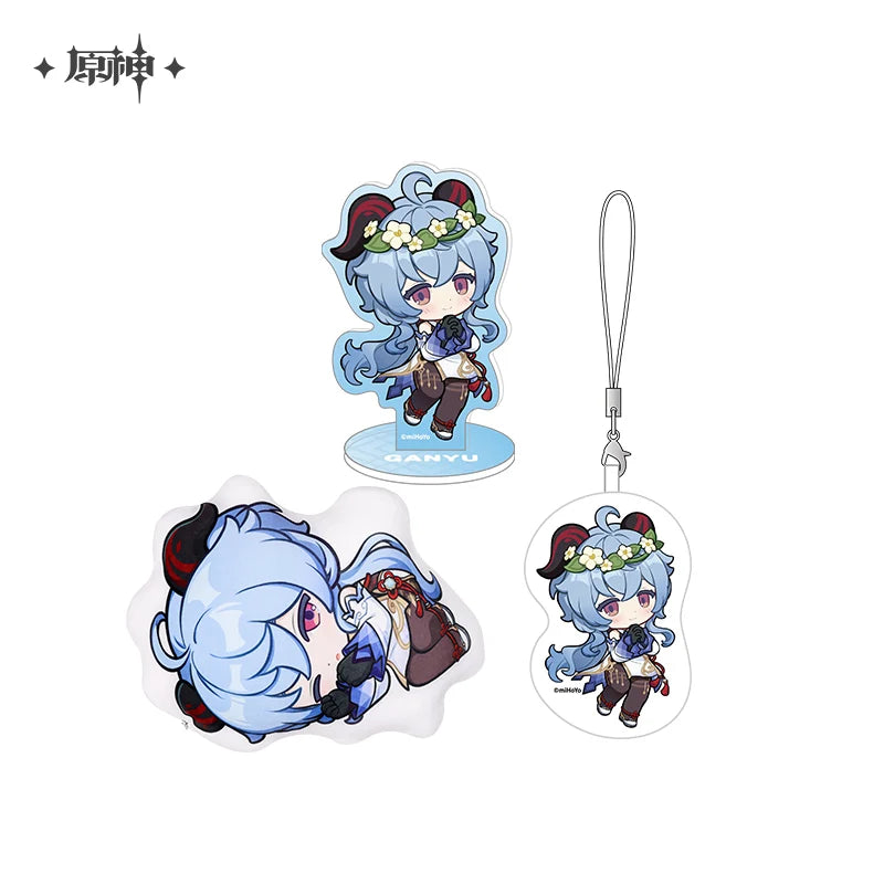 Genshin Impact - Star Series Ganyu Acrylic Stand & Keychain & Double Sided Pillow miHoYo
