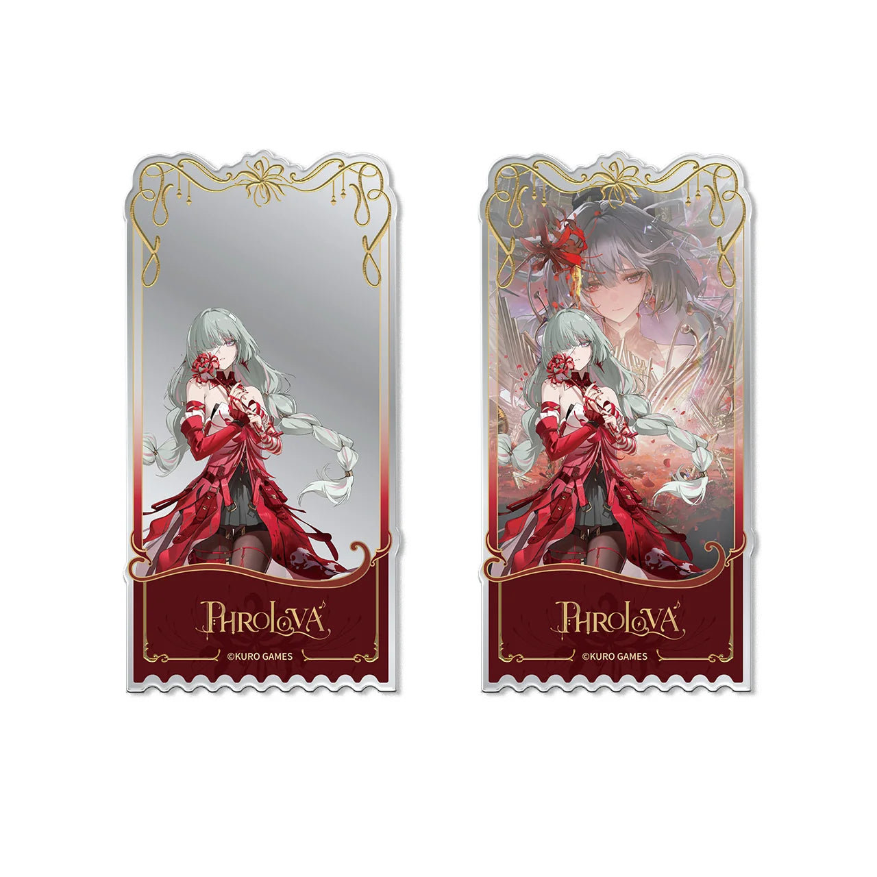Wuthering Waves - Phrolova Resonator Themed Acrylic Mirrored Ticket KURO GAMES