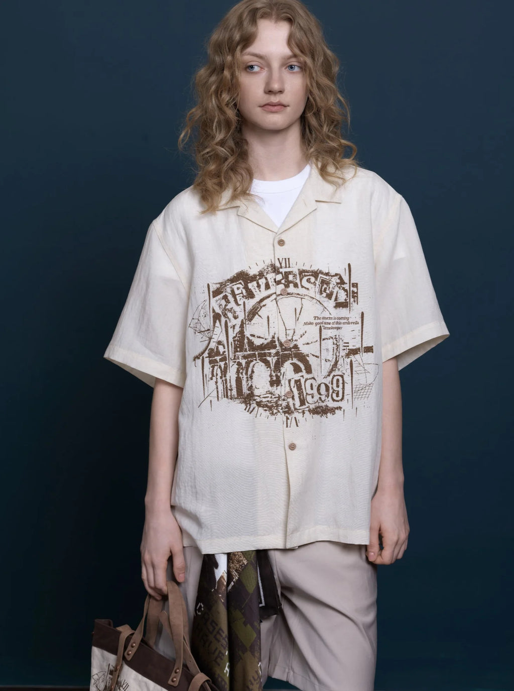 Reverse: 1999 - Woven Rainlines Printed Shirt BLUEPOCH