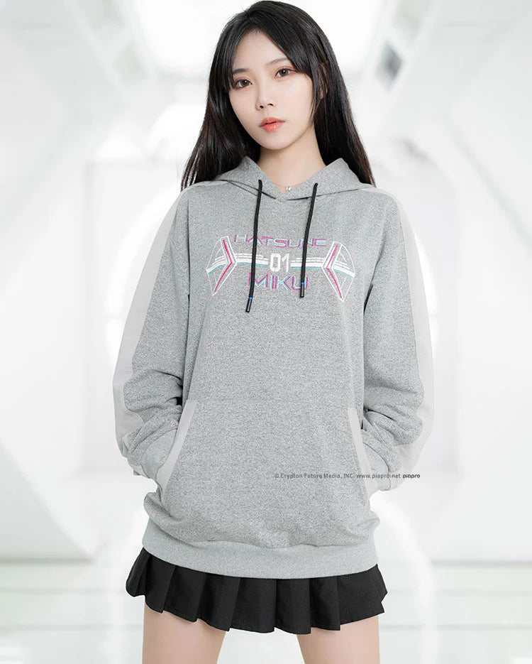 Hatsune Miku - Hatsune Miku Grey Hoodie Outerwear Moeyu