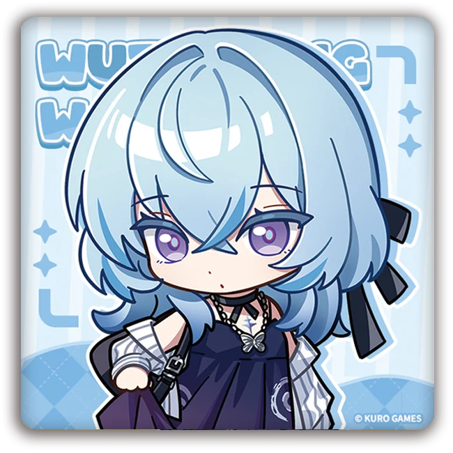 Wuthering Waves - Focused Freeze Series Chibi Character PU Square Badge Karasumaya