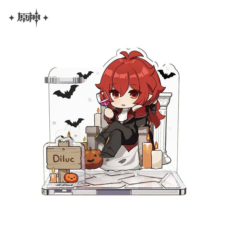 Genshin Impact - Halloween Chibi Character Acrylic Stand Pen Holder miHoYo