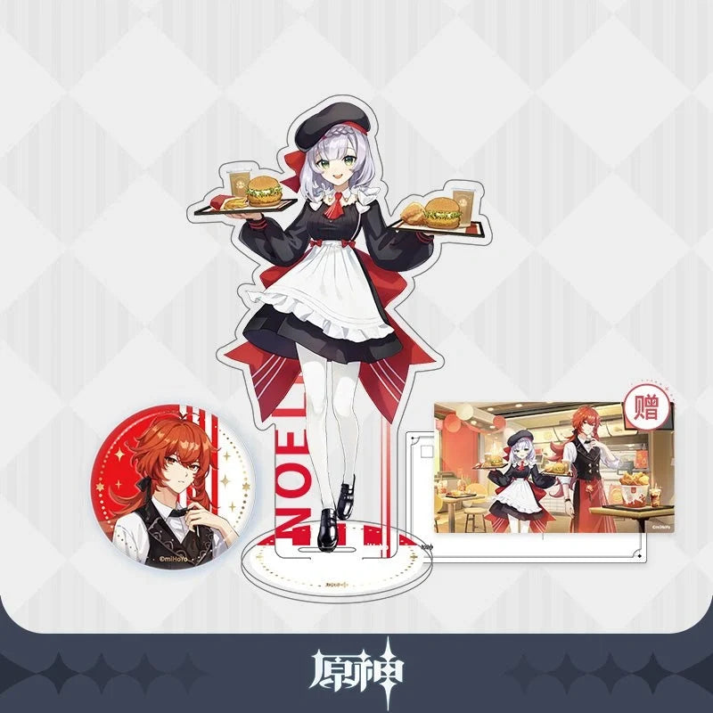 Genshin Impact - Outland Gastronomy Character Acrylic Stand & Badges miHoYo x KFC