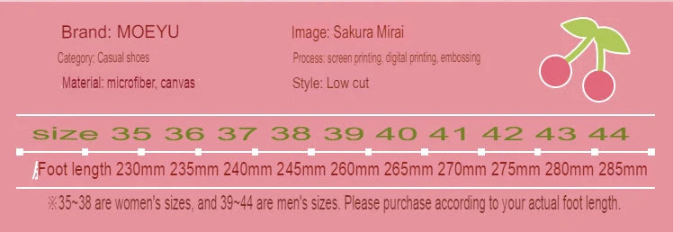 Hatsune Miku - Sakura Miku Travel Happily Sneakers Moeyu