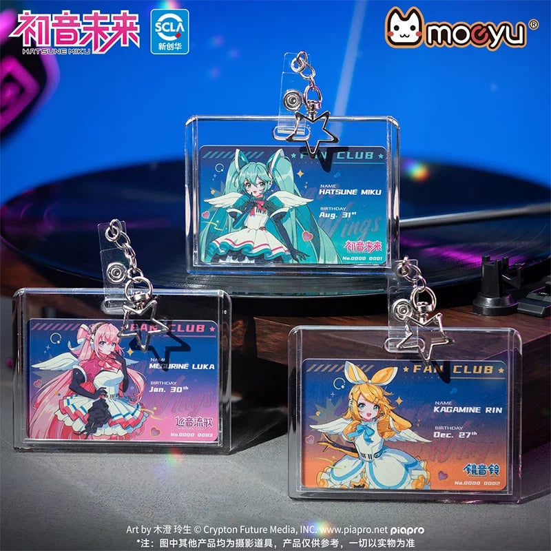 Vocaloid - Wings of the Synthwave Series Card Holder Keychain Moeyu