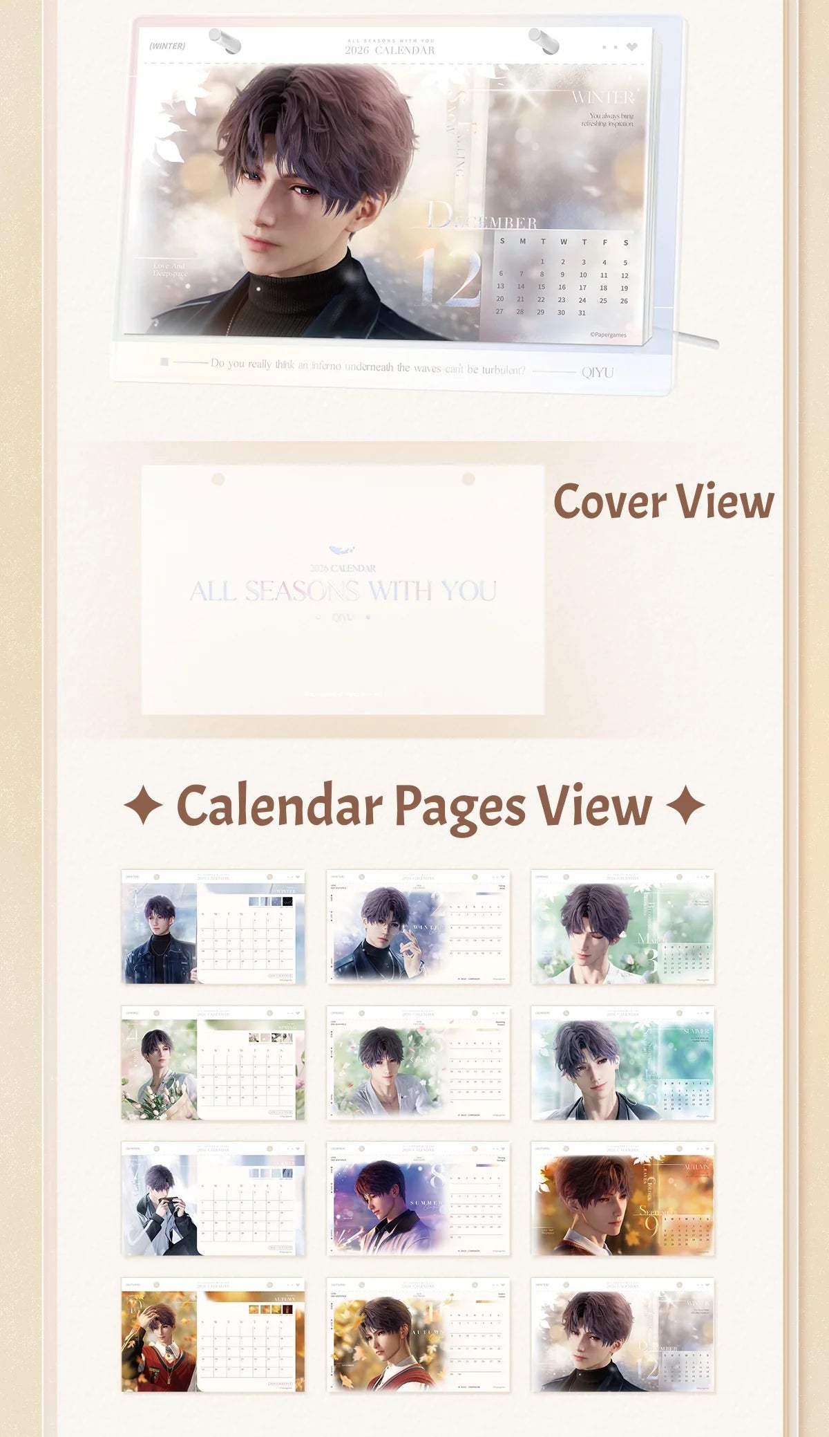 Love and Deepspace - 2026 Commemorative Desk Calendar InFold Games