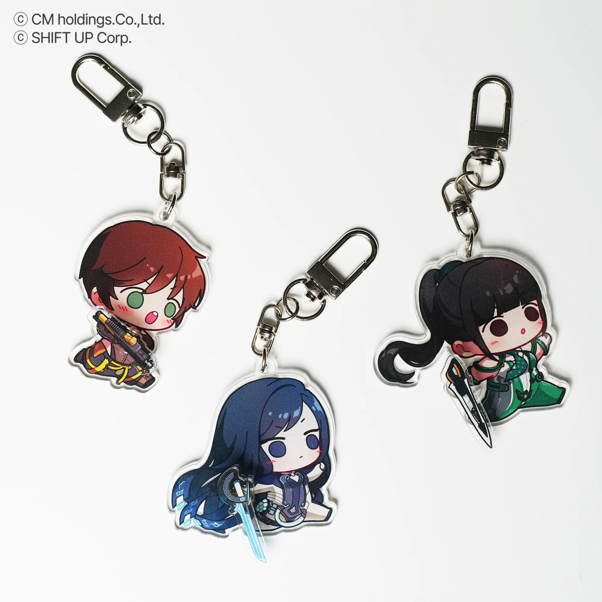 GODDESS OF VICTORY: NIKKE X Stellar Blade - EVE & Raven & Lily 03 Spin Acrylic Keyring GNF TOYZ