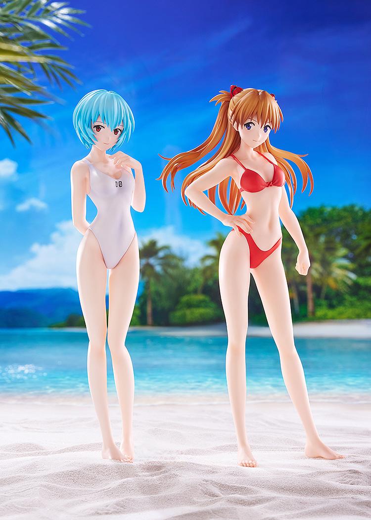 Rebuild of Evangelion - Rei Ayanami & Asuka Shikinami Langley (Beach Queens Ver.) L Size POP UP PARADE Wave