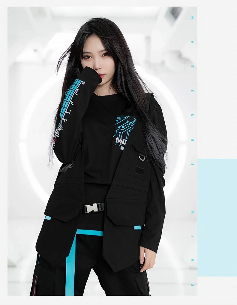 Hatsune Miku - Hatsune Miku Tech Wear Long Sleeves T-Shirt Moeyu