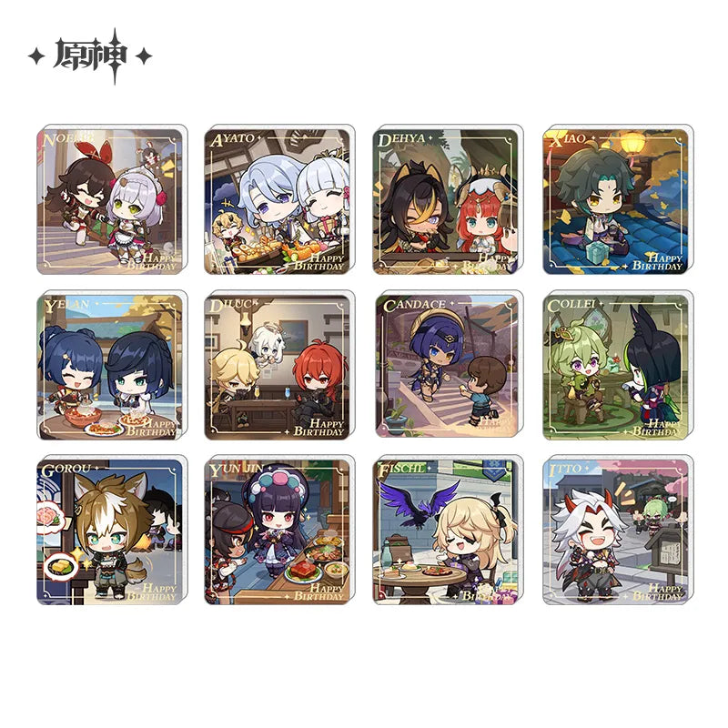 Genshin Impact - Happy Birthday Series Acrylic Refrigerator Magnet miHoYo