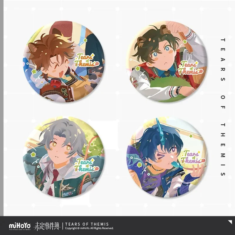 Tears of Themis - My Fur-ever Schoolmale Series Heartbeat Fluffy Tin Badge miHoYo