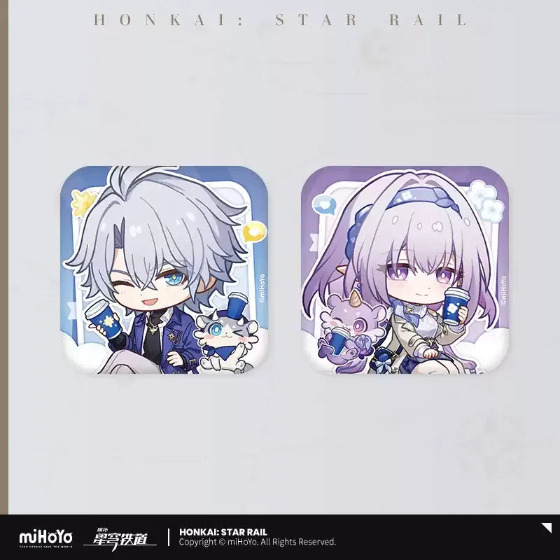 Honkai: Star Rail - Castorice & Phainon Express Travel Notes Chibi Square Badge miHoYo