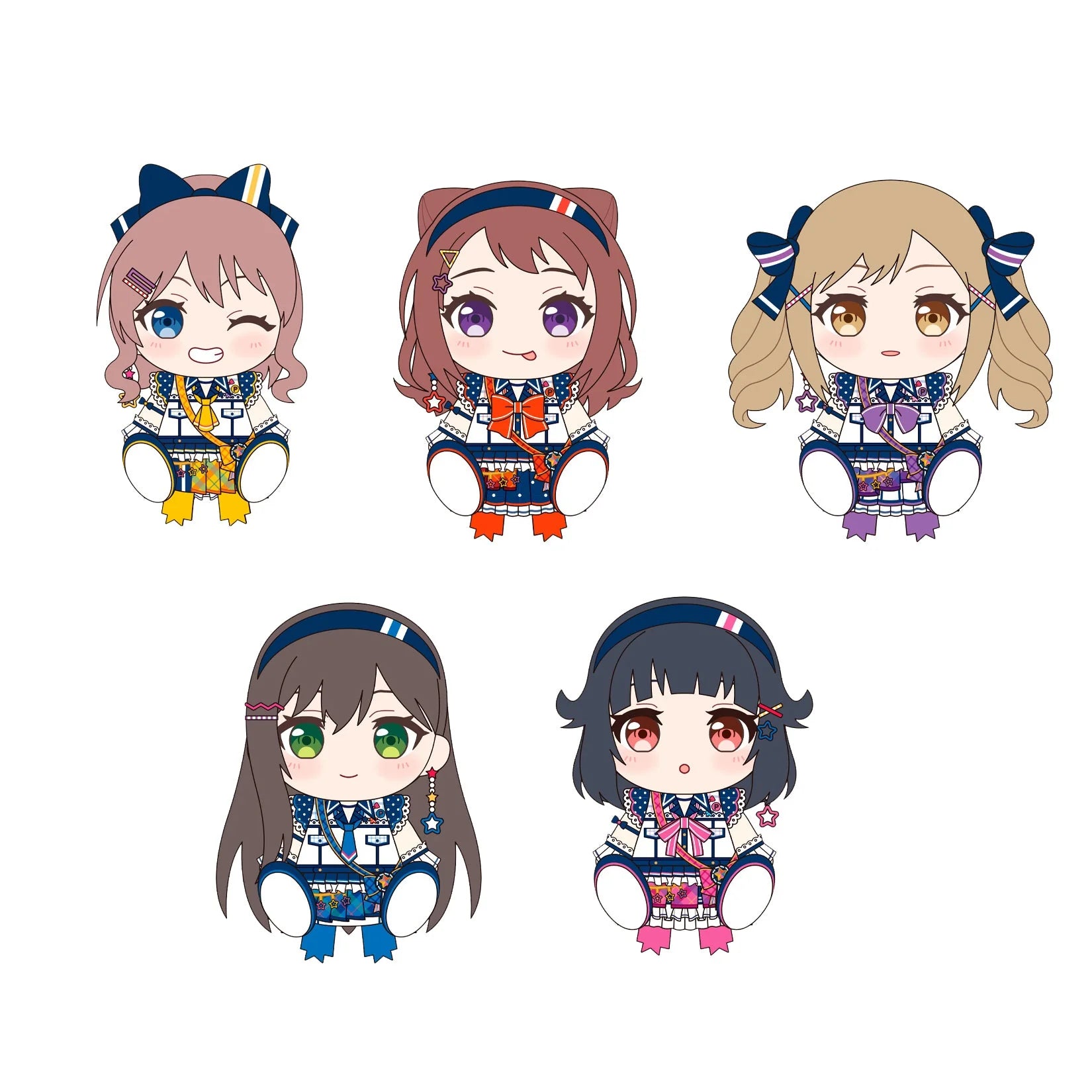BanG Dream! Girls Band Party! - Kasumi Toyama & Tae Hanazono & Rimi Ushigome & Saya Yamabuki & Arisa Ichigaya Plushie Good Smile Company