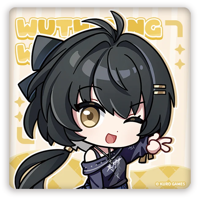 Wuthering Waves - Focused Freeze Series Chibi Character PU Square Badge Karasumaya