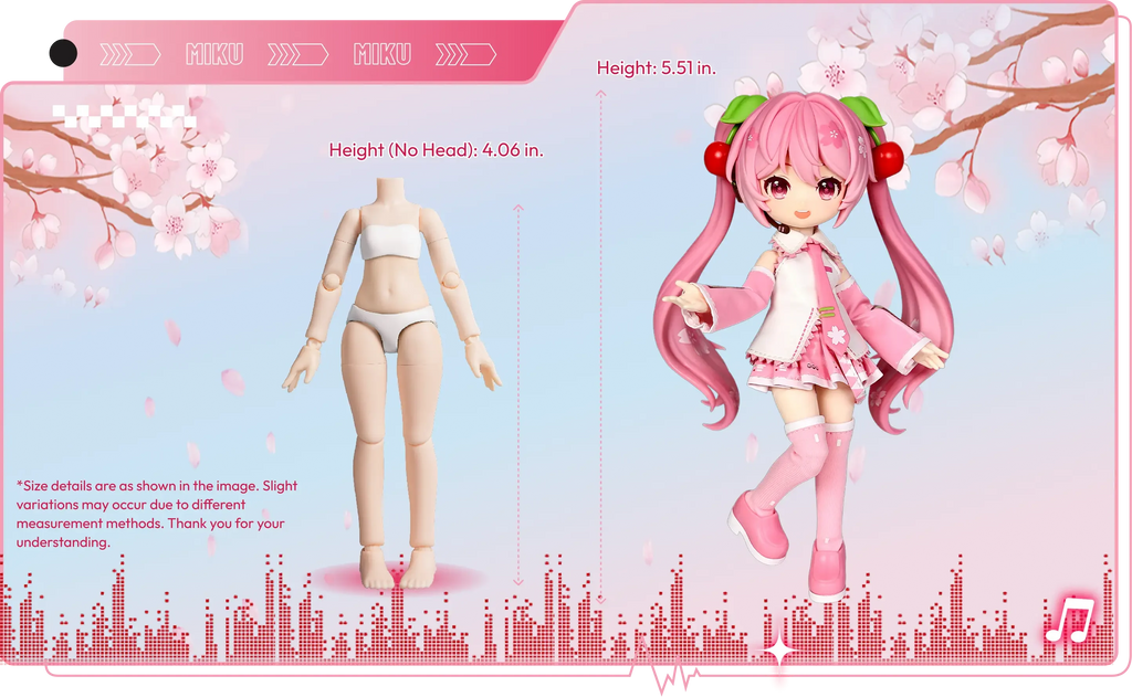 Hatsune Miku - Sakura Miku DaaLaMode Series Action Figure Blokees