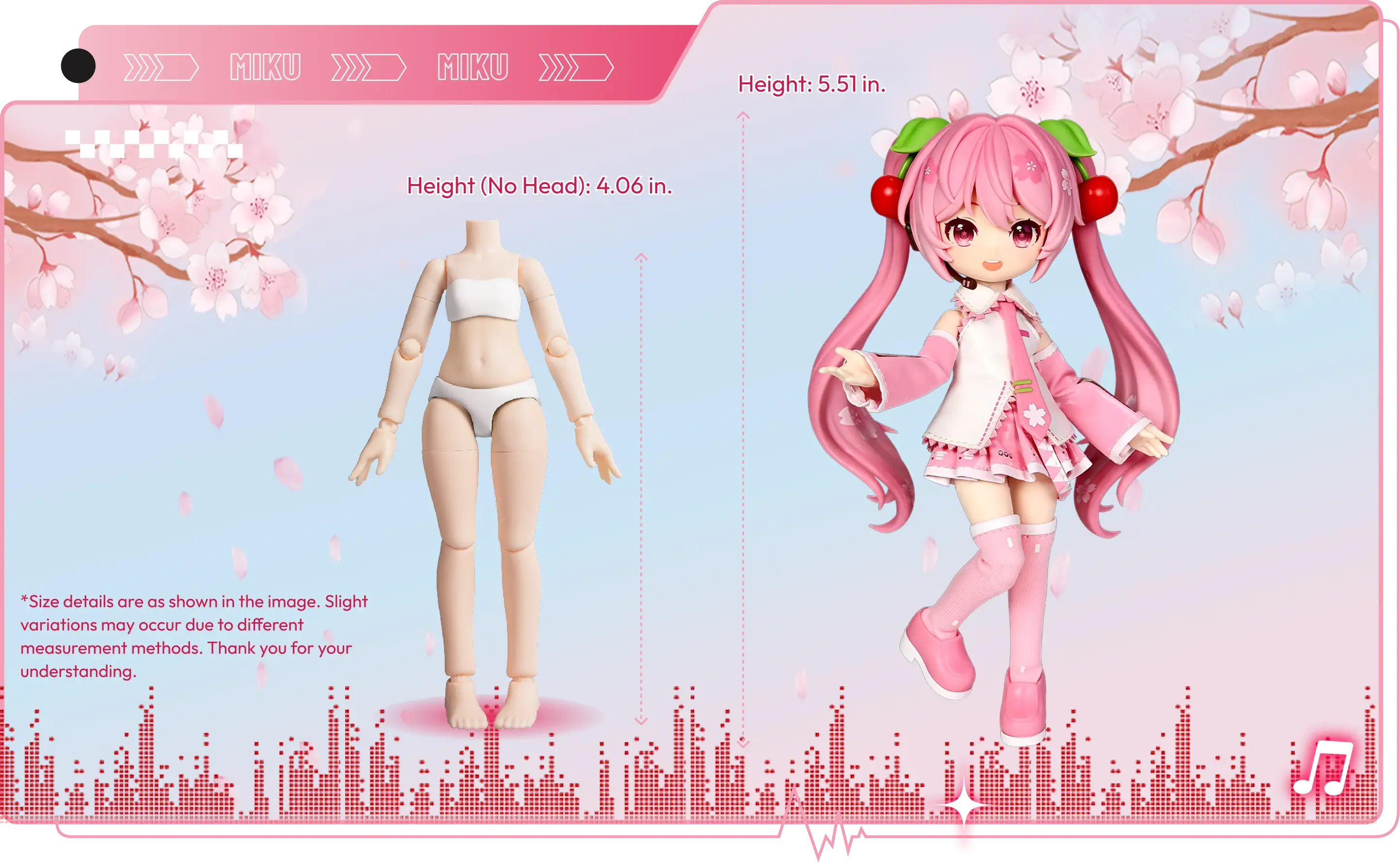 Hatsune Miku - Sakura Miku DaaLaMode Series Action Figure Blokees