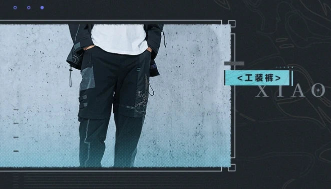 Genshin Impact - Themes of Xiao designed pants Black miHoYo