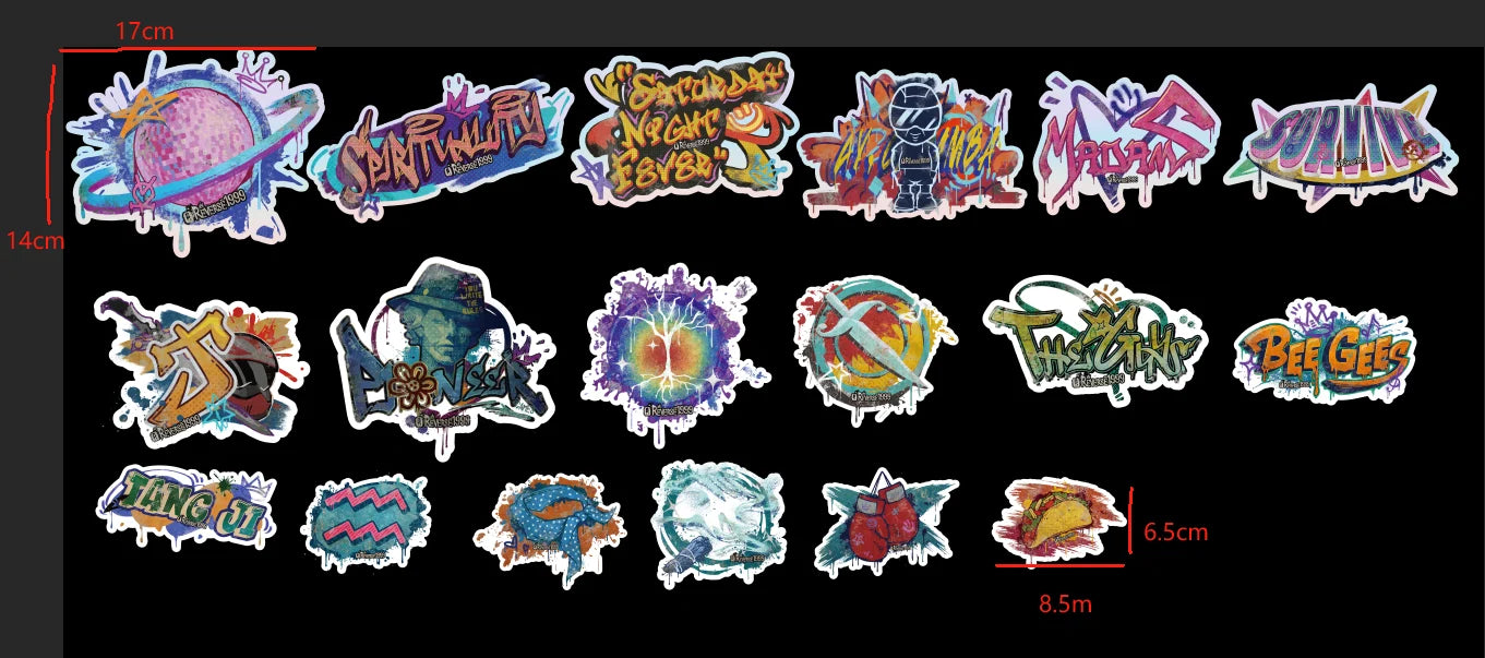 Reverse: 1999 - Gray and Color at the Alley Series Character Luggage Sticker BLUEPOCH