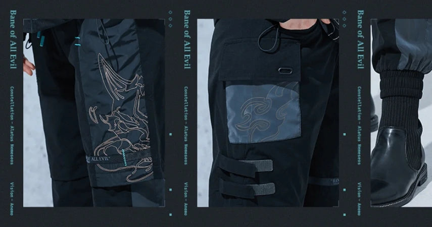 Genshin Impact - Themes of Xiao designed pants Black miHoYo