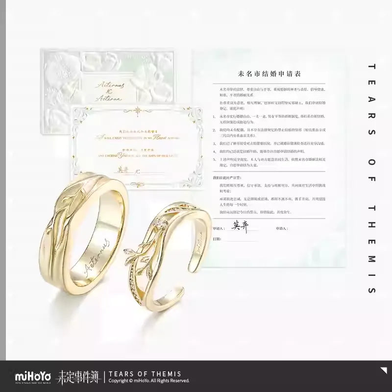 Tears of Themis - Forever Begins With You Series Aeternus & Aeterna Heartbeat Vow Couple Rings miHoYo