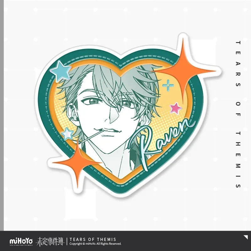 Tears of Themis - Heartfelt Journey Series Retro Color-Block Embossed Paper Badge miHoYo