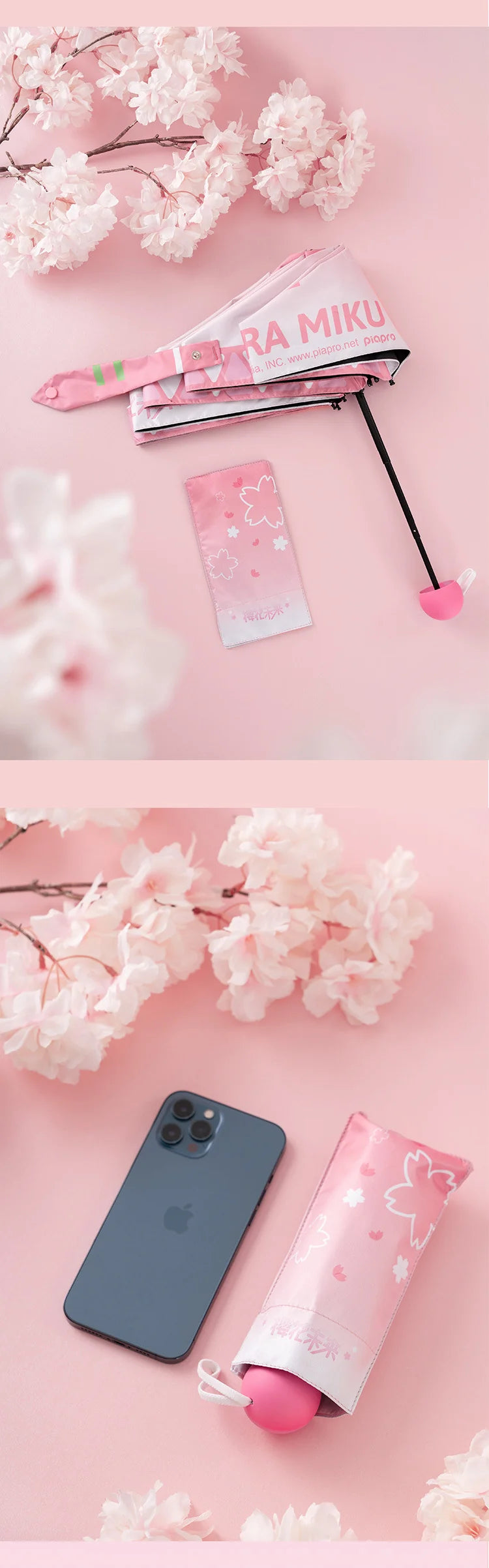 Hatsune Miku - Sakura Miku Travel Happily Compact Umbrella Moeyu