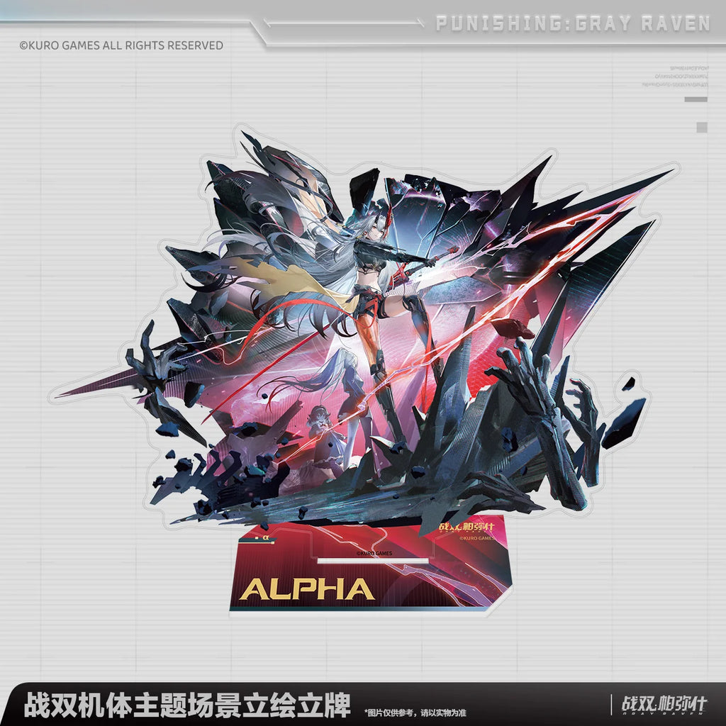 Punishing: Gray Raven - Lucia: Inverse Crown & Kamui: Aeternion Frame Scene Illustration Standee KURO GAMES