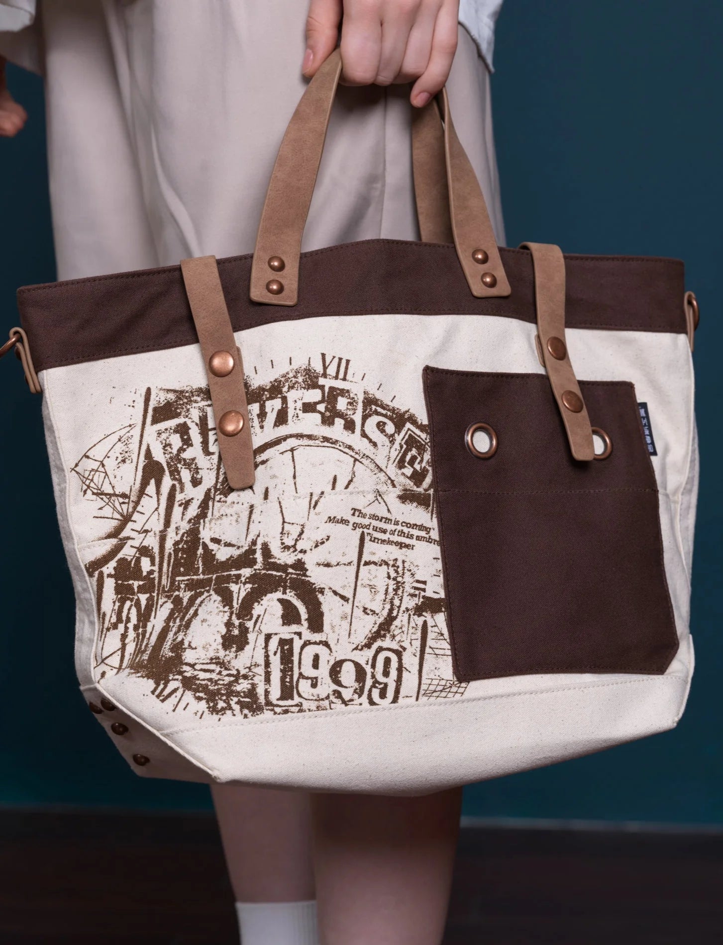 Reverse: 1999 - Woven Rainlines Crossbody Bag BLUEPOCH