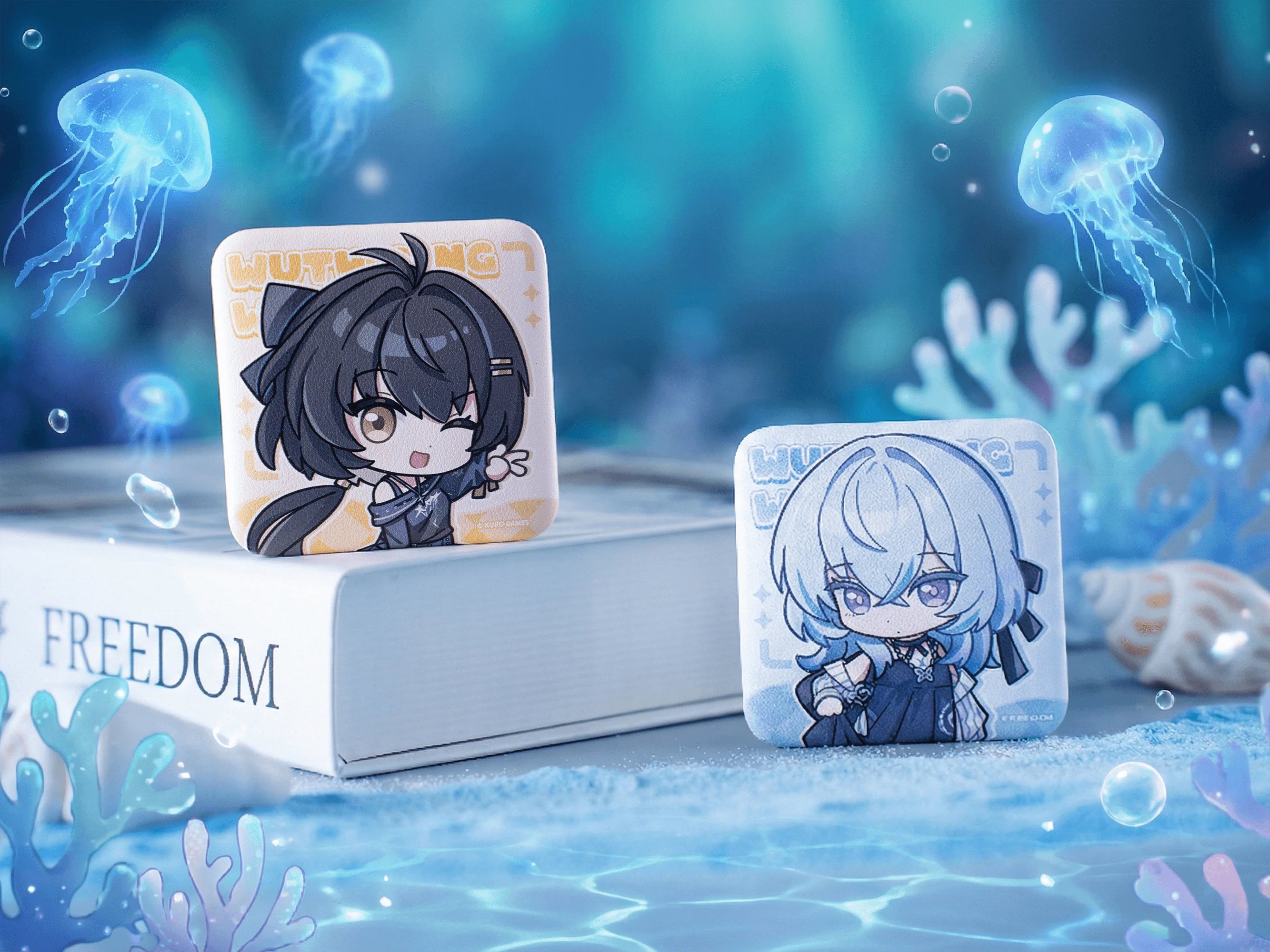 Wuthering Waves - Focused Freeze Series Chibi Character PU Square Badge Karasumaya