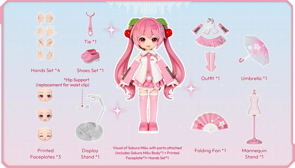 Hatsune Miku - Sakura Miku DaaLaMode Series Action Figure Blokees