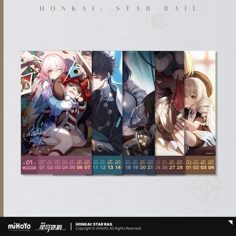 Honkai: Star Rail - Light Years Burns 2024 Weekly Calendar miHoYo