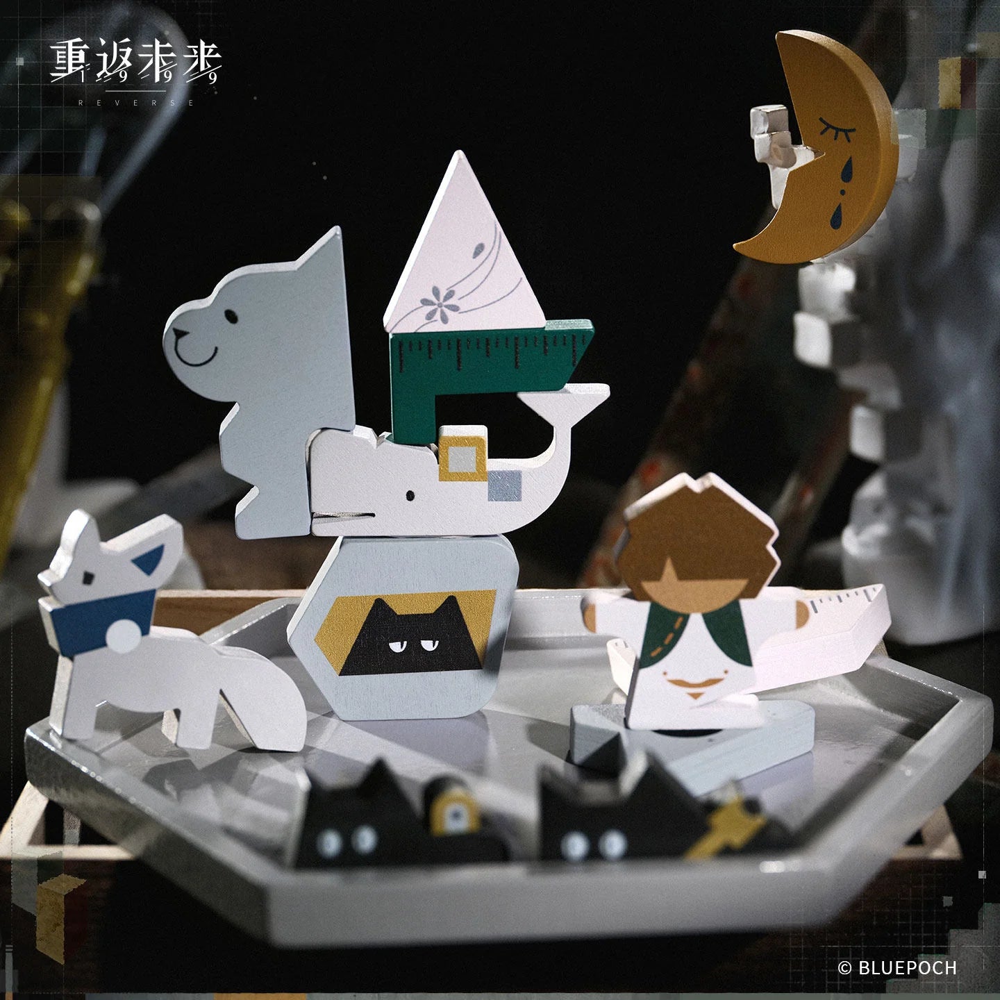 Reverse: 1999 - The Temporal Scale Wooden Block Puzzle BLUEPOCH