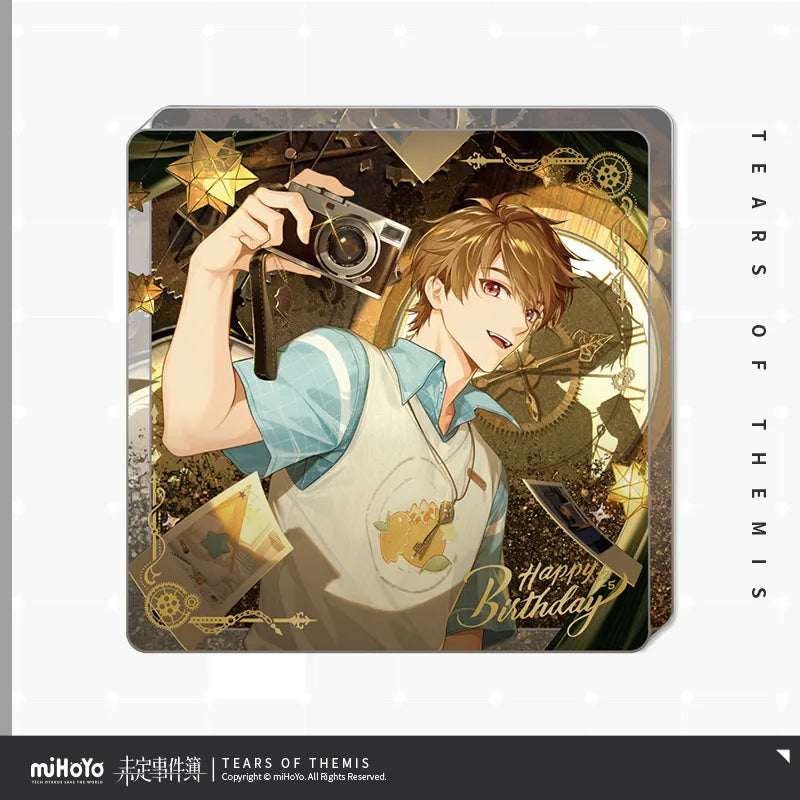 Tears of Themis - Like Sunlight Upon Snow Series Raven Birthday Quicksand Acrylic Block miHoYo