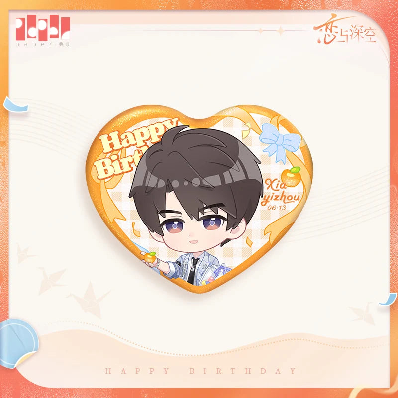 Love and Deepspace - Caleb 2025 Birthday No-Return Night Series Chibi Badge InFold Games