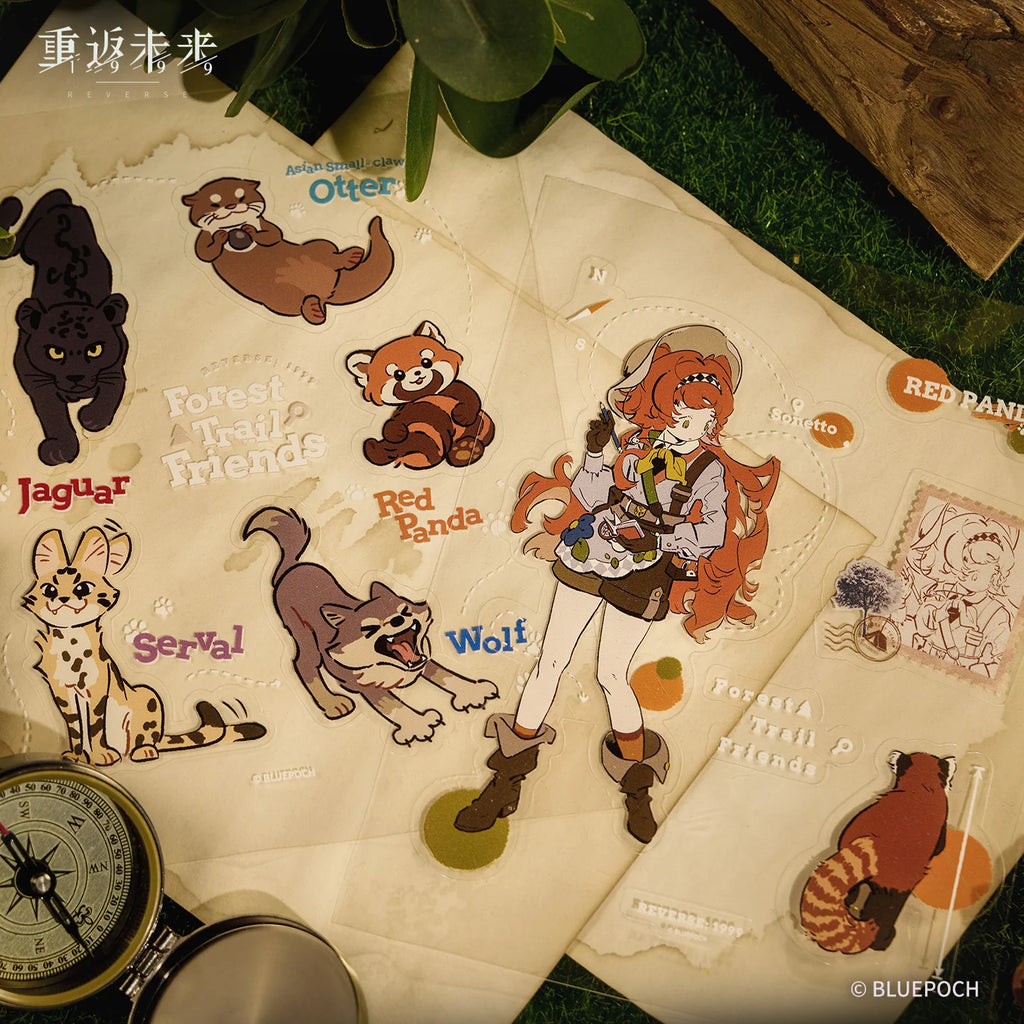 Reverse: 1999 - Forest Trail Friends Sketch Style Stickers BLUEPOCH