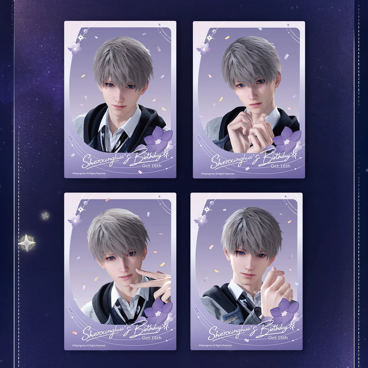 Love and Deepspace - Xavier 2025 Birthday Between Stars Series Polaroid Set InFold Games