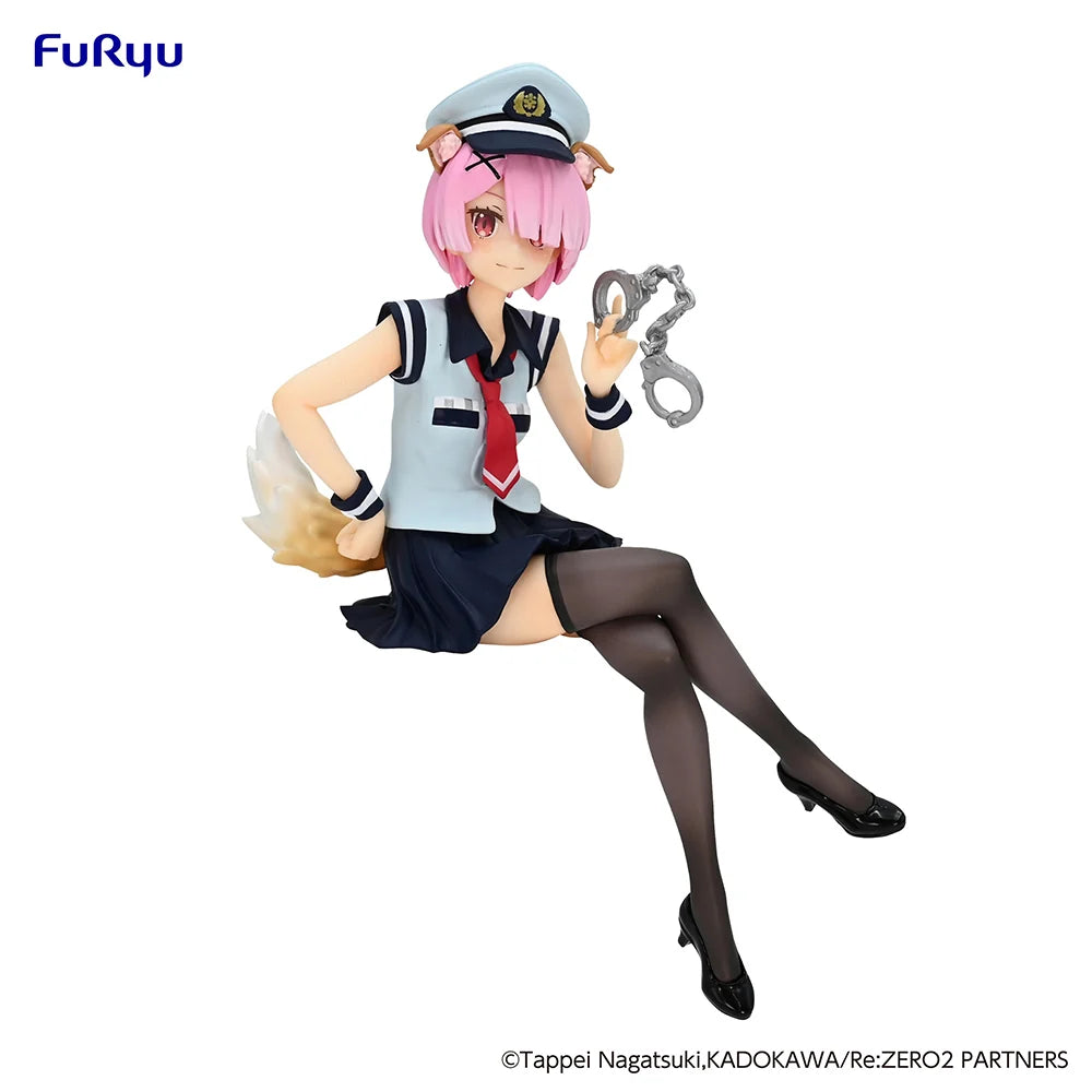 Re:ZERO Starting Life in Another World - Ram(Police Officer Cap with Dog Ears Ver.) Noodle Stopper Prize Figure FuRyu Corporation