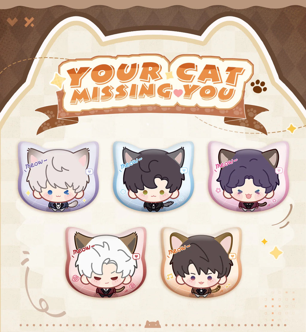 Love and Deepspace - Your Cat Misses You Series Chibi Badge InFold Games