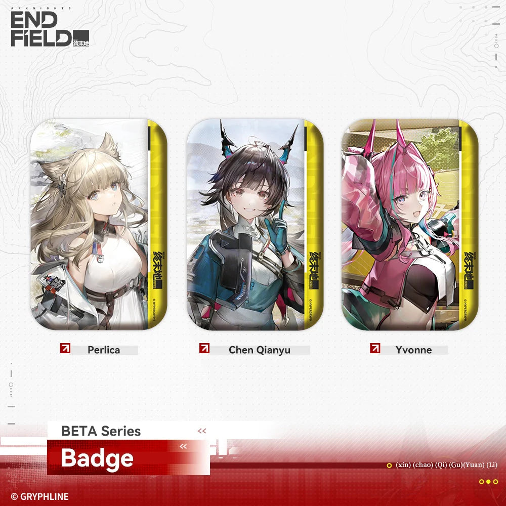 Arknights: Endfield - Perlica & Chen Qianyu & Yvonne BETA Series Badge HYPERGRYPH