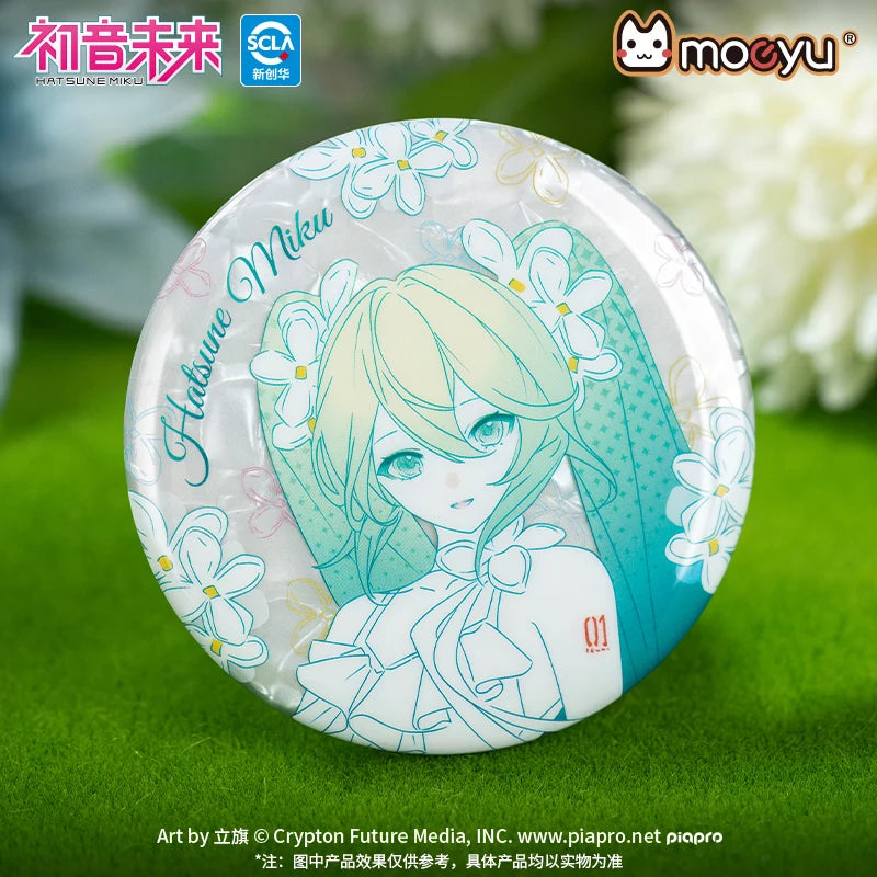 Hatsune Miku - Summer Blossom Series White Porcelain Badge Moeyu