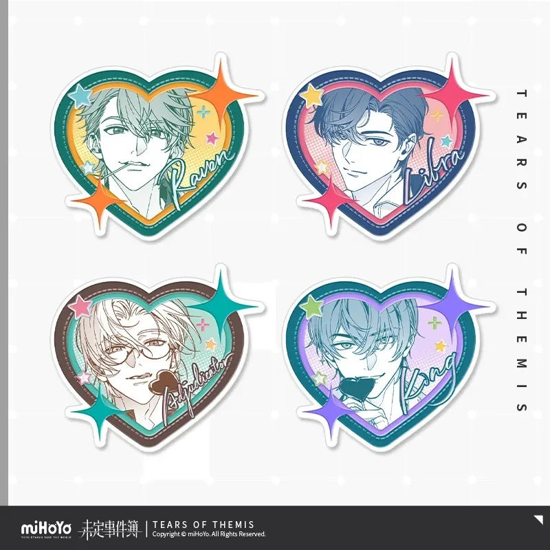 Tears of Themis - Heartfelt Journey Series Retro Color-Block Embossed Paper Badge miHoYo