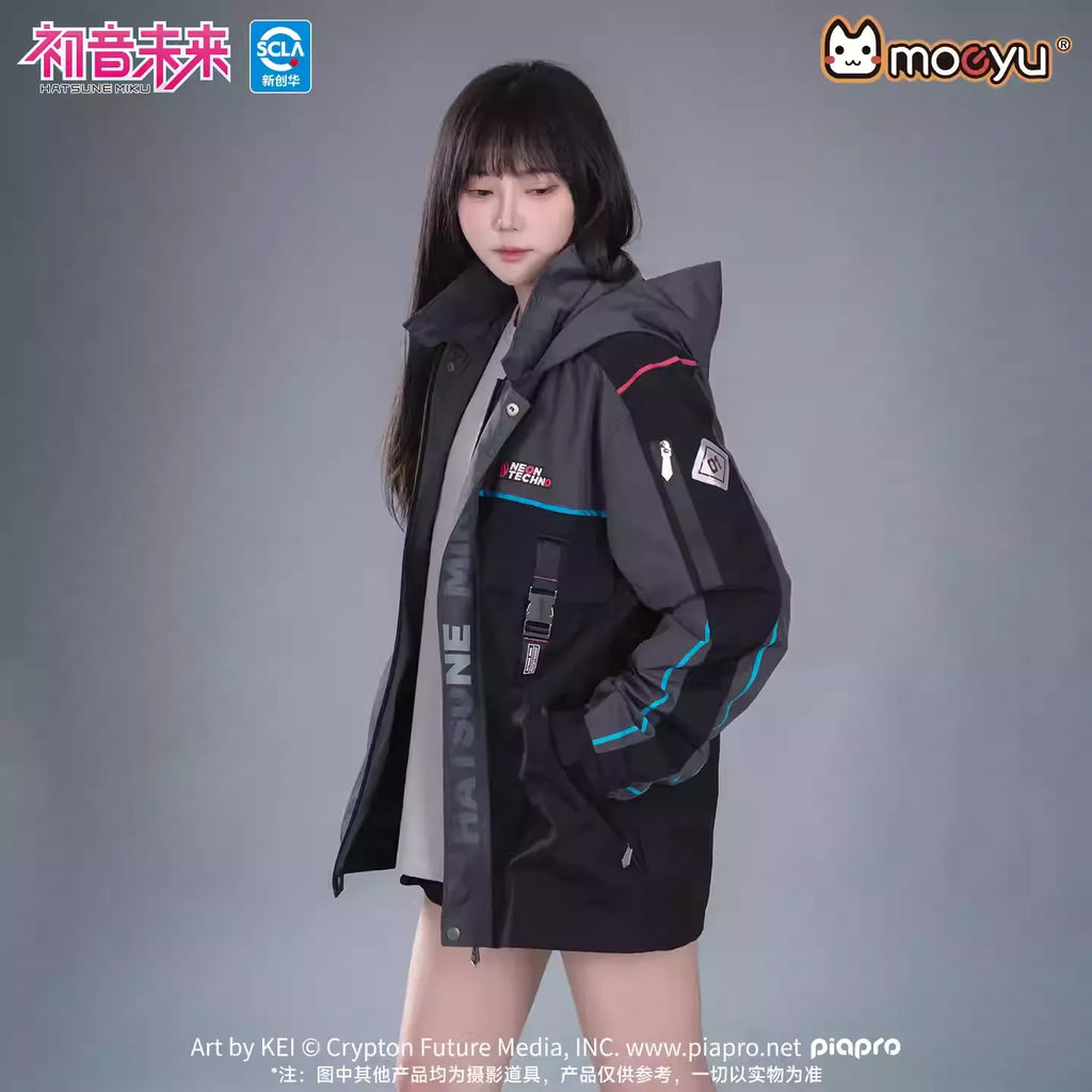 Hatsune Miku - Hatsune Miku Neon Electro Series Casual Hooded Jacket Moeyu
