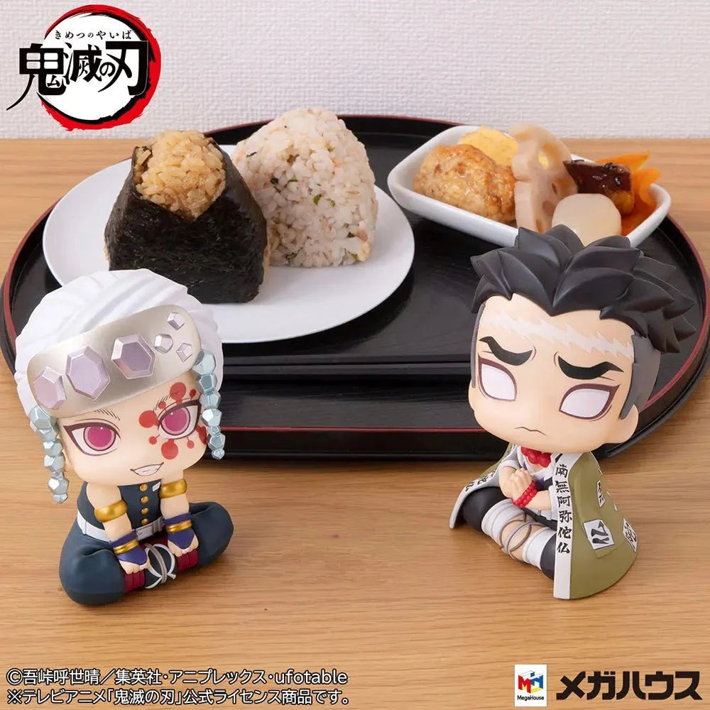 Demon Slayer: Kimetsu No Yaiba - Tengen Uzui & Gyomei Himejima set (with gift) mini Figure Megahouse