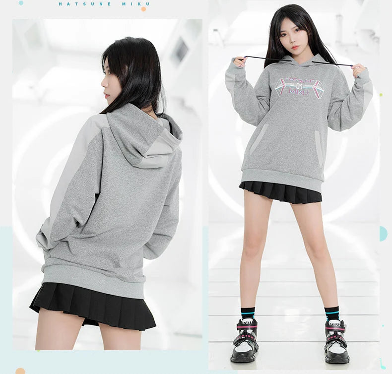 Hatsune Miku - Hatsune Miku Grey Hoodie Outerwear Moeyu
