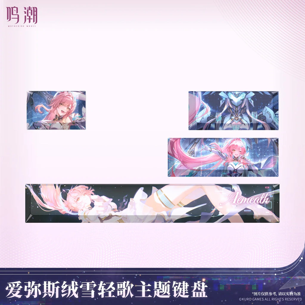 Wuthering Waves - Aemeath Snowfluff Whispers Themed Keyboard KURO GAMES