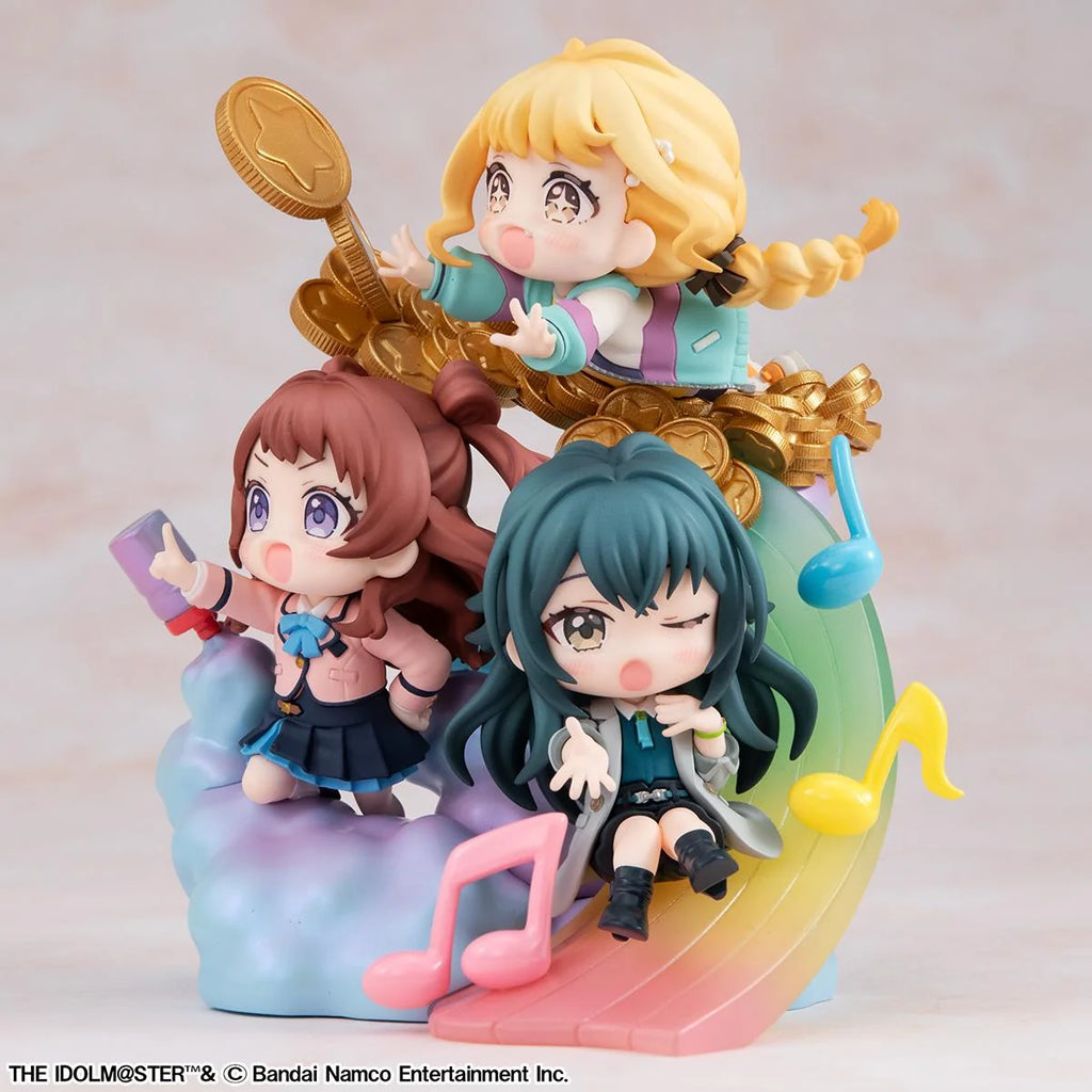 The iDOLM@STER Gakuen - Temari Tsukimura & Fujita Kotone & Saki Hanami Chibi Figure MegaHouse