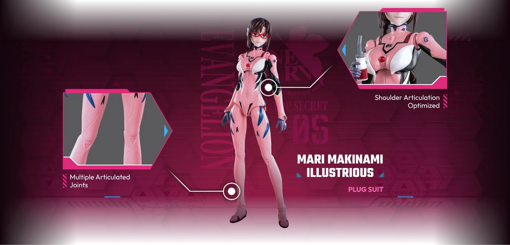 Evangelion - Mari Makinami Illustrious Fantastics Series Action Figure Blokees